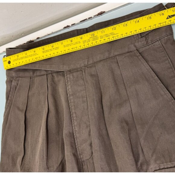 Banana Republic Heritage Explorer Belted Pants 12 Linen Cotton Wide Leg Safari - Picture 12 of 16